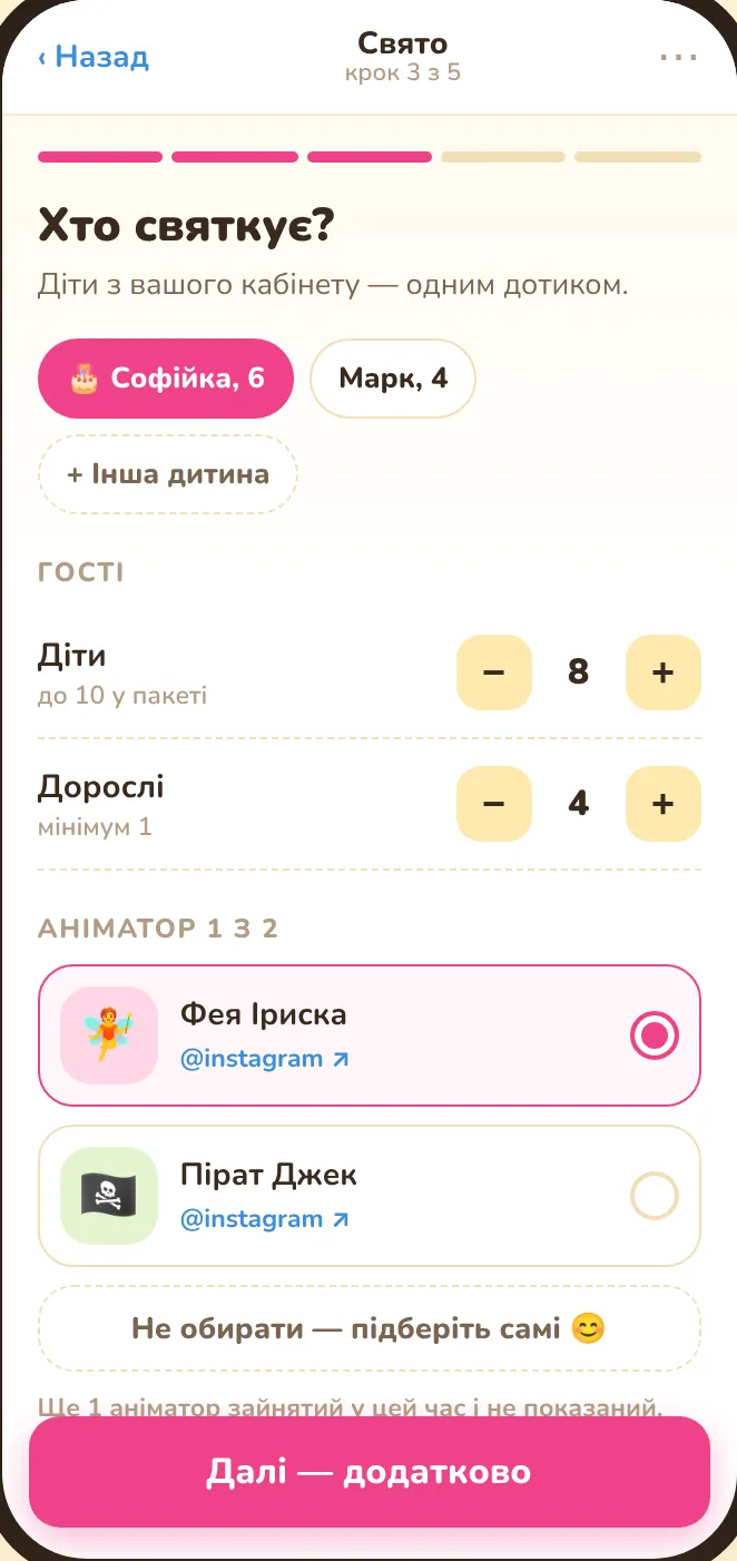 Гості й аніматори